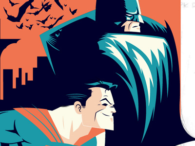 Dribbble superman batman salvatier