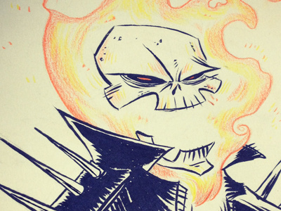 Ghost Rider Doodle drawing ghost rider marvel pen and ink