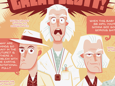 You're the Doc, Doc! back to the future bttf character design digital painting doc brown illustration vector art