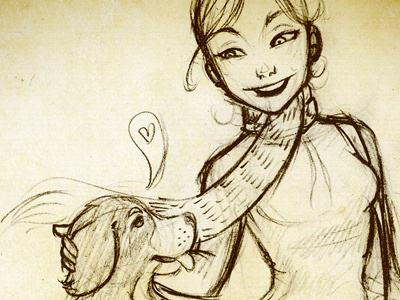 Nikko sketch character design dog girl illustration sketch