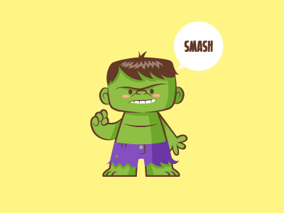 Lil Hulk Smash - Lil BFFs series 2 character design hulk illustration marvel vector