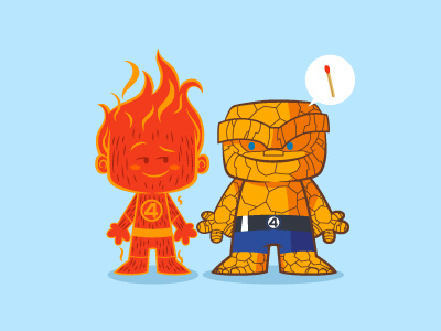 Lil Human Torch & The Thing - Lil BFFs series 2