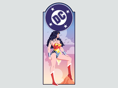 DC Corner Box Designs - Wonder Woman character design corner box dc comics design graphic design illustration superheroes vector wonder woman