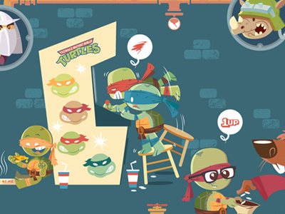 TMNT Basic Training character design illustration ninja turtles tmnt vector
