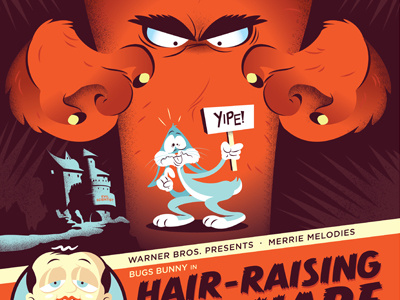 Hair-Raising Hare - Complete bugs bunny gallery gossamer illustration looney tunes