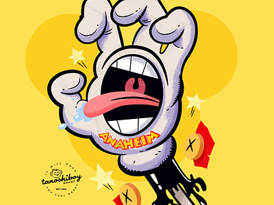 Kingdom Screaming Hand cartoon character design design digital paint drawing graphic design illustration mickey mouse santa cruz screaming hand vector