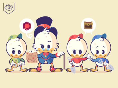 Lil BFFs - Ducktales character design disney ducktales illustration lil bfs vector