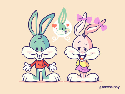 Lil BFFs - Tiny Toons character design digital art illustration lil bffs tiny toons vector warner bros animation