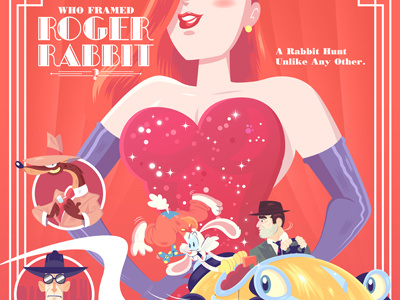Who Framed Roger Rabbit Poster fandango illustration movie poster roger rabbit