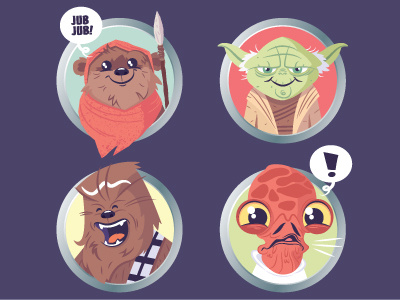 Star Wars Infographic admiral backbar chewbacca ewok illustration star wars yoda