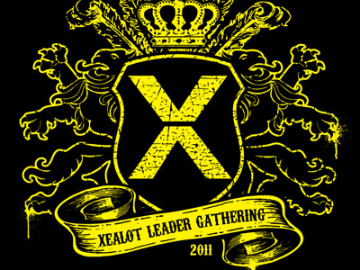 Xealot T-shirt Design design graphic tee scroll shield t shirt x