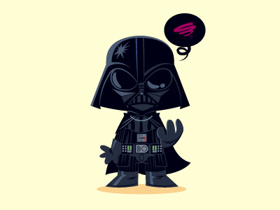 Lil BFF - Darth Vader darth vader illustration sith star wars