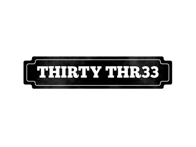 THIRTY THR33 Logo brand graphics logo type