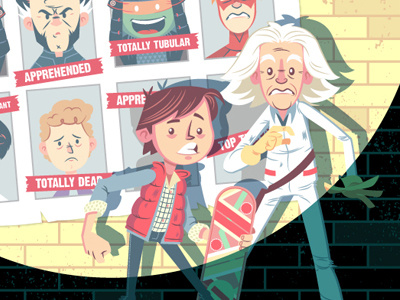 Back to the Future Past (complete) back to the future digital art illustration