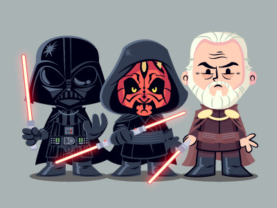 Oh Sith! character design count dooku darth maul darth vader sith star wars