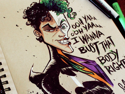 Batdance batdance drawing ink prince prismacolor sketch