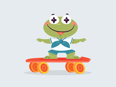 Muppet Babies - Kermit character design illustration kermit the frog muppet babies