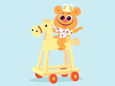 Muppet Babies - Fozzie Bear character design fuzzy bear illustration muppet babies