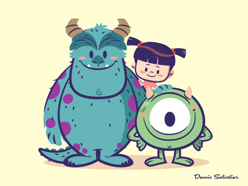 sully and mike monsters cartoon | Sticker