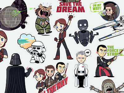 Rogue One Digital Stickers
