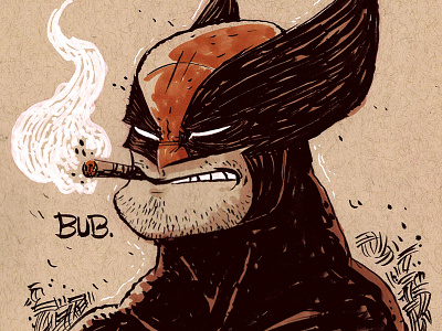 Wolverine - Planet Pulp illustration logan marvel wolverine