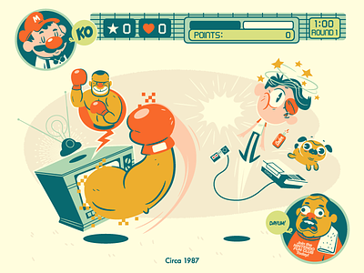 Mike Tyson's Punch Out illustration mike tyson nintendo punch out
