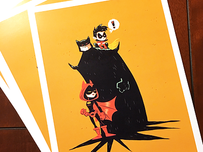 Bat-Family Matters print batgirl batman character design dccomics illustration robin