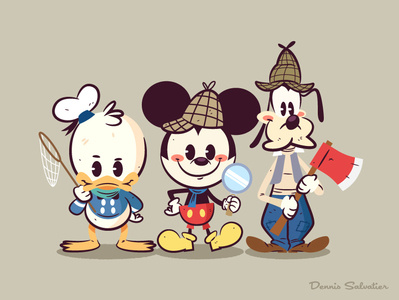 Lil Bffs: Lonesome Ghosts character design donald duck goofy illustration lil bffs mickey mouse