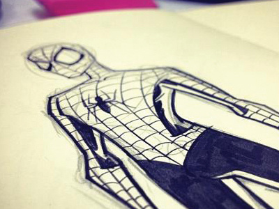 The Spider-man Can Cause He Mixes It With Love... comics drawing illustration marvel sketch spiderman