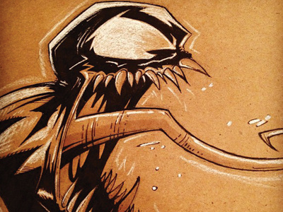 Venom bust comics ink marvel sketch venom
