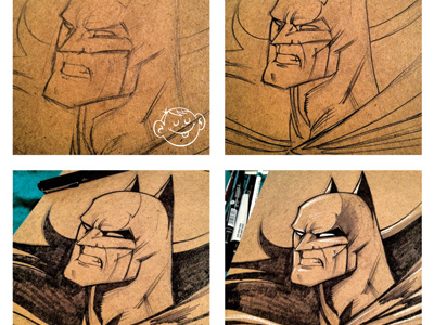 How I Draw Batman batman dark knight drawing how to ink sketch
