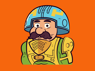 Man-at-Arms (MOTU) character design illustration masters of the universe vector