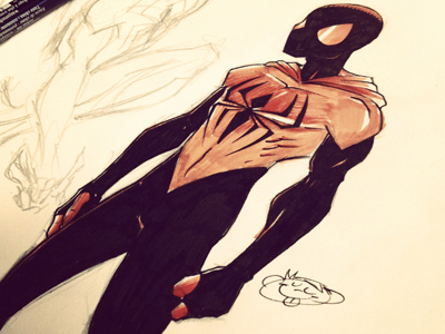 Scarlet Spider Redesign character design comics marvel redesign scarlet spider sketch spiderman