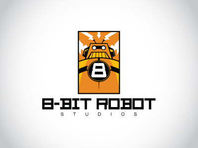 8 Bit Robot Studios Logo 8 bit branding identity logo robot