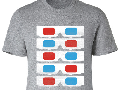 3D Glasses Tee 3d apparel design graphic t shirt