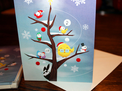 Cyclopee Christmas Tree - Holiday Card character design christmas design greeting card holiday illustration paper stuff print