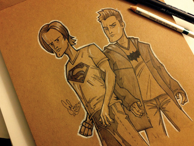 Supernatural DC Style batman commission dc comics drawing illustration ink superman supernatural