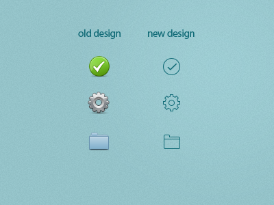 old vs new design flat icon icons interface new old set ui user