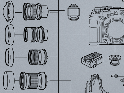 Technical drawing camera drawing illustrator lens mamiya technical