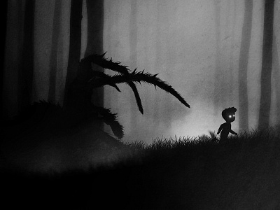 Limbes dark forest horror illustration spider video games
