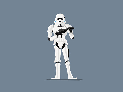 Stormtrooper flat starwars stormtrooper vector