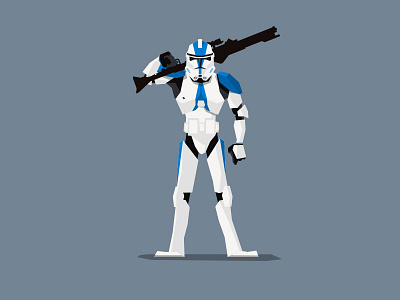 501st Legion flat phase 2 starwars trooper vector