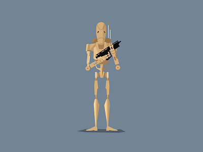 Battle Droid battle droid flat star wars starwars vector