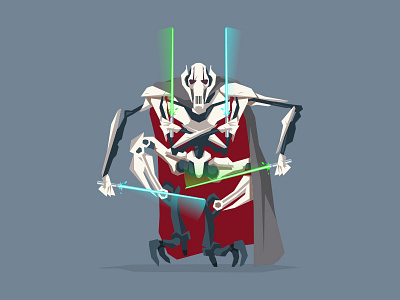 General Grievous clone flat grievous star starwars vector wars