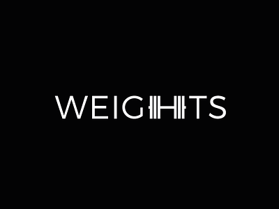 Weights letter logo typography weight weights