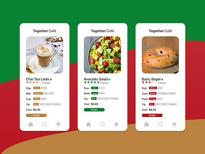 Product Page for a Café