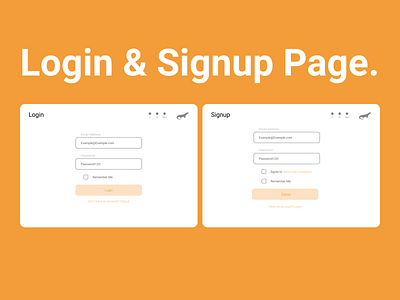 Login and Signup Page