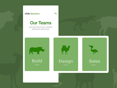 Teams Info Cards 45 465 chalenge daily dailyui dailyui 045 design etalk etalk etalk solutions etalk solutions our team ui