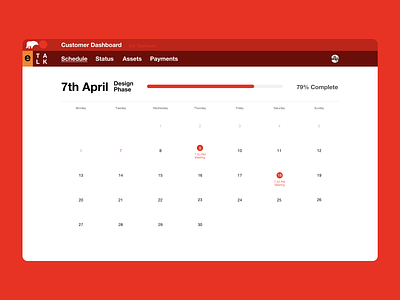 eTalk Dashboard 71 calendar calendart calendart dailyui 071 dashboardm design etalk minimal