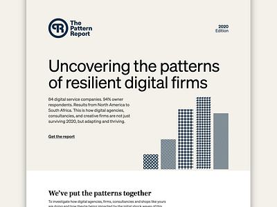 The Pattern Report website design illustration report web website